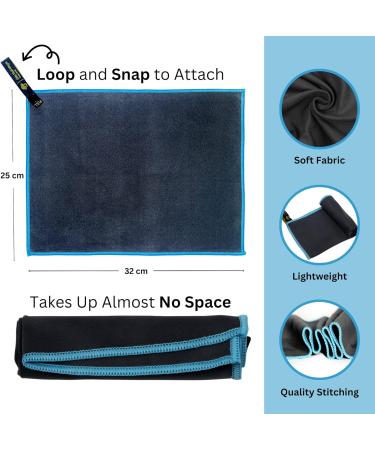 Backpacking Ultralight Quick Dry Towel Soft Microfiber Camping Yoga Hiking Navy - Buy Online on GoSupps.com