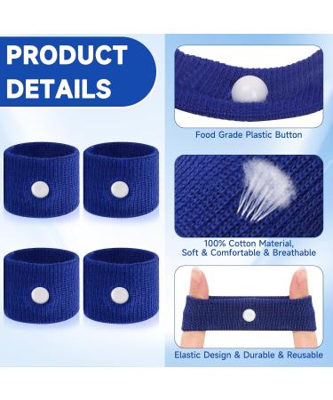 MEIYYJ Motion Sickness Bands for Adults and Kids - Sea Sickness Wristbands for Pregnancy & Travel - 2 Blue Bands - Buy Online on GoSupps.com