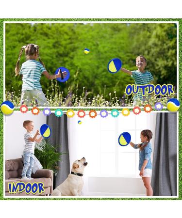 Kids Toss and Catch Game Set - 20 Paddles, 10 Balls - Outdoor Beach Ball Sports Games - Nylon Catch Toys for Kids and Adults - Playground Fun - Blue Yellow (10 Sets) - Buy Online on GoSupps.com