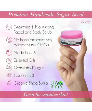 Fragrance Free Sugar Body Scrub - Exfoliating Scrub for Acne Scars & Stretch Marks - Perfect Gift for Women - 8 Fl Oz - Buy Online on GoSupps.com