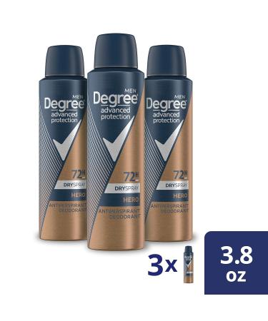 Degree Antiperspirant Deodorant Dry Spray for Men 3.8 oz - Pack of 3 - Citrus & Spices - 72 Hour Sweat & Odor Protection - Buy Online on GoSupps.com