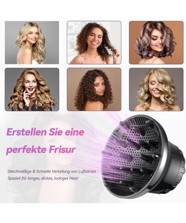 Universal Hair Diffuser Attachment for Blow Dryer - Perfect for Curly & Wavy Hair Styling | Adjustable 1.65-3.14 Inches - Buy Online on GoSupps.com
