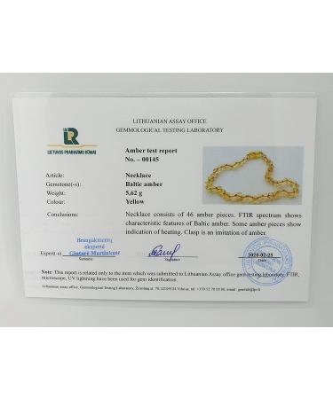 Baltic Amber Necklace with Unpolished Cherry, Polished Cherry, and Apatite - 34 cm - Buy Online on GoSupps.com