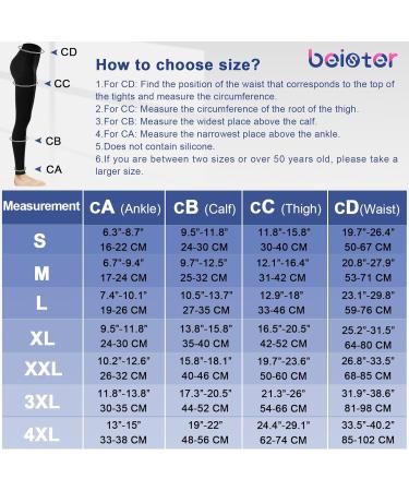 Beister Medical Compression Stockings for Women & Men - 20-30 mmHg Opaque Toe-Free Support Pants for Varicose Veins & Edema - Brown XXL - Buy Online on GoSupps.com