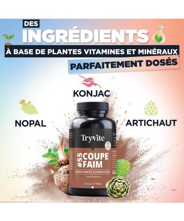 Coupe Faim | Perte De Poids Rapide et Efficace | Coupe Faim Puissant et Efficace | Minceur Perte de Poids Rapidement | TRYVITE | 90 Gelules - Buy Online on GoSupps.com