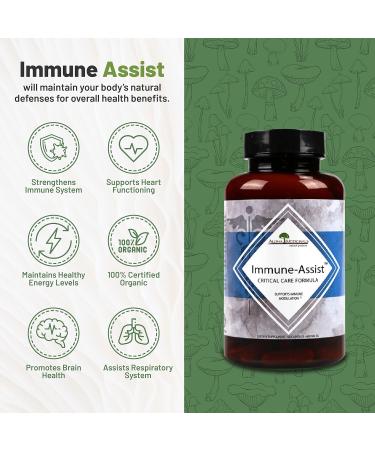 Aloha Medicinals Immune Assist Critical Care Formula - Organic Mushroom Supplement - 7 Mushroom Extracts - 90 Capsules - Buy Online on GoSupps.com