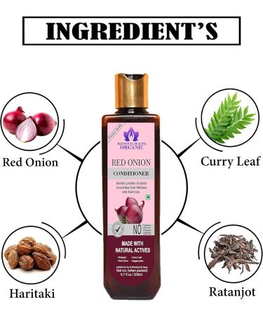 Blessfull Healing Organic Red Onion Natural Hair Conditioner 300 ml (Packing May Vary) 300 ml (Pack of 1) - Buy Online on GoSupps.com
