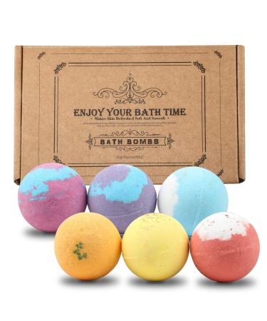 Bath Bombs Gift Set  Handmade Fizzies Bath Salt Bombs  Bubble Spa Kit (60g x 6PCS) - Buy Online on GoSupps.com