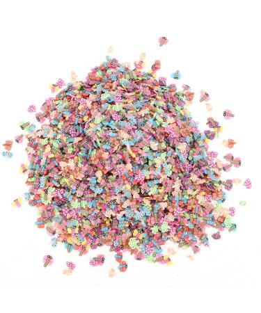 60g/bag Mixed Bead Nail Art Slices Colorful Lightweight Animal Beads For Gluing Craft Card Making Decorate