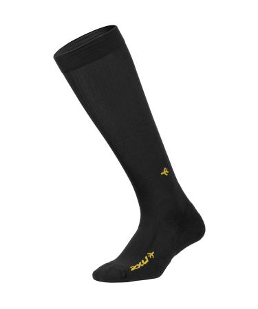 2XU Flight Compression Socks for Flight Support Wear Medium Black/Black