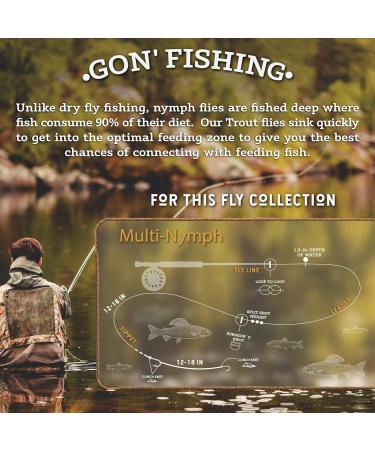 DiscountFlies Terrestrial Dry Fly Fishing Kit w/ Fly Box - 12 Realistic Trout Flies for Effective Fishing - Buy Online on GoSupps.com