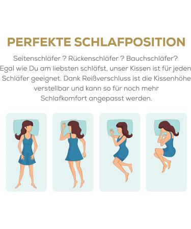 Buy Sleep Moon Fairytale Aloe Vera Pillow 40x80 cm - Allergy-Friendly Soft Cotton Washable - Made in Germany - Buy Online on GoSupps.com