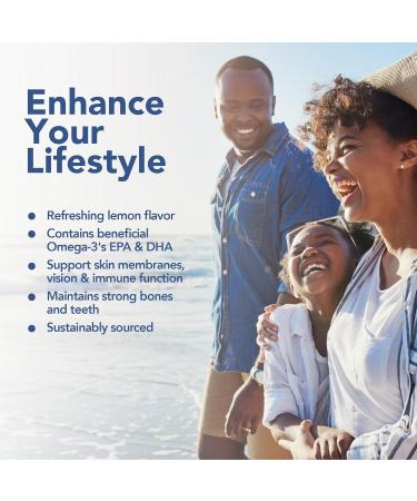 Icelandic Cod Liver Oil Liquid Lemon (16oz) - Vitamins A & D EPA & DHA - Helps Vision Skin Membranes & Immune Function - MSC Certified Non-GMO 16 Fl Oz (Pack of 1) - Buy Online on GoSupps.com