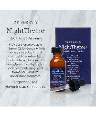 Dr. Perry's NightThyme Skin Nourishing Serum - Vitamin C & Hyaluronic Acid for Radiant Skin | International Shipping - Buy Online on GoSupps.com
