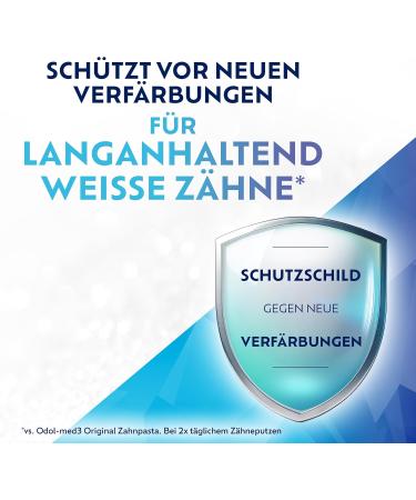  Odol-med 3 Odol-med3 White ReNEW Toothpaste up to 3 times more effective* forms a protective shield for long-lasting white teeth*** 4 x 75 ml - Buy Online on GoSupps.com