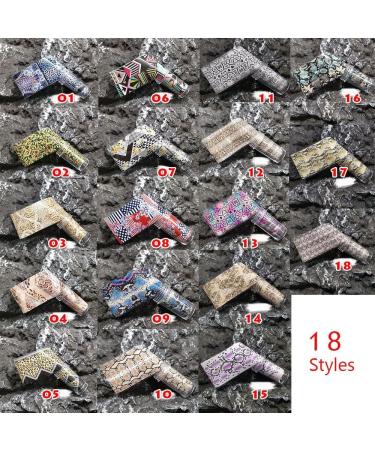 Manicure Slider Snake Print Starry Sky Nail Foil Wild Animal Skin Nail Sticker Flower(18) Style18 - Buy Online on GoSupps.com