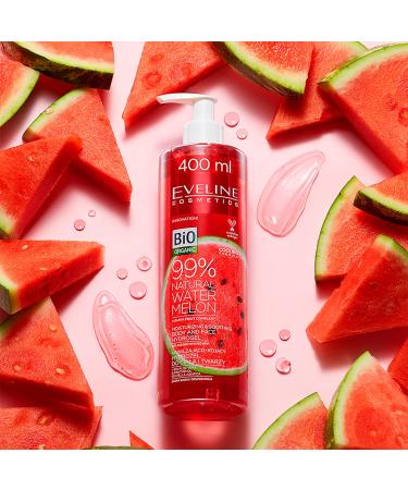 Eveline Cosmetics Natural Watermelon Hydrogen Body & Face 400ml - Hydrating Skincare for All Skin Types - International Shipping Available - Buy Online on GoSupps.com