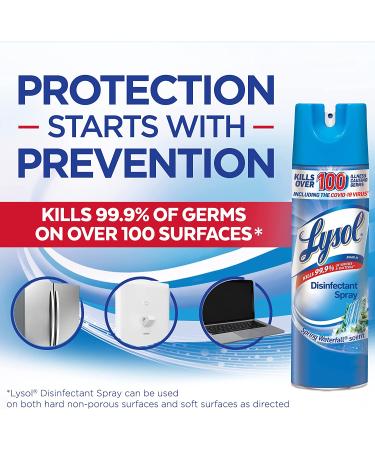 Lysol Disinfectant Spray - Sanitizing and Antibacterial, Spring Waterfall Scent, 19 fl oz - Buy Online on GoSupps.com
