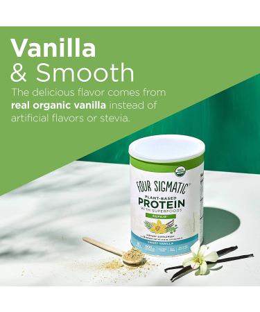 Four Sigmatic Plant-Based Protein with Superfoods - Sweet Vanilla 1.32 lbs (600g) - Boost Energy & Wellness - Buy Online on GoSupps.com