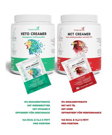 Simply Keto Creamer 450g - Sugar-Free Ketogenic Coffee Enhancer with Coconut Oil & Pasture Butter - Delicious Milk Coffee Low-Carb & High Taste - Buy Online on GoSupps.com