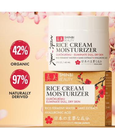 Japanese Skincare Moisturizer - Rice Cream with Ferment & Sake Extract | J Beauty Natural 2oz - Buy Online on GoSupps.com