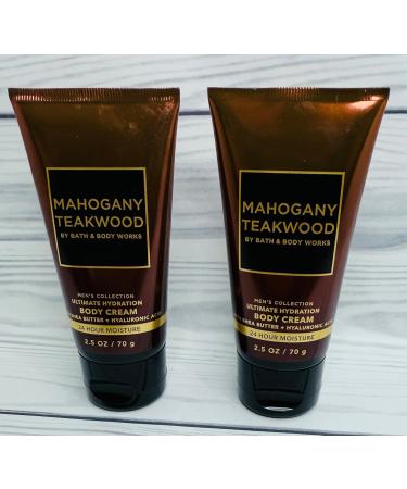 Bath & Body Works Travel Size Ultimate Hydration Body Creams: Mahogany Teakwood 2.5 Ounces Set of 2 - Buy Online on GoSupps.com