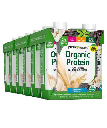 Protein Shakes Ready to Drink | Purely Inspired Organic Protein Shake | 20g of Plant Based Protein |Sports Nutrition RTD | French Vanilla 11 Fl Oz 4 count (Pack of 3) (Packaging may vary) French Vanilla 4 Count (Pack of 3)