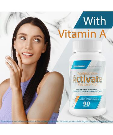 Ageless Skin Activate Restore Pro - Our Best Anti Aging Supplement - Ageless Brain & Body Reactivate Anti Aging Pills - Anti Ageing Re Activate Capsules - Anti Age Youth Reactivate Skin Supplement - Buy Online on GoSupps.com
