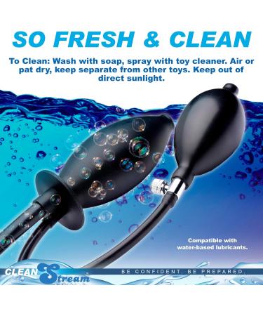CleanStream Inflatable Enema Plug - Reusable Latex-Free Silicone Cleaner for Men & Women | Portable Comfort & Easy Use - Buy Online on GoSupps.com