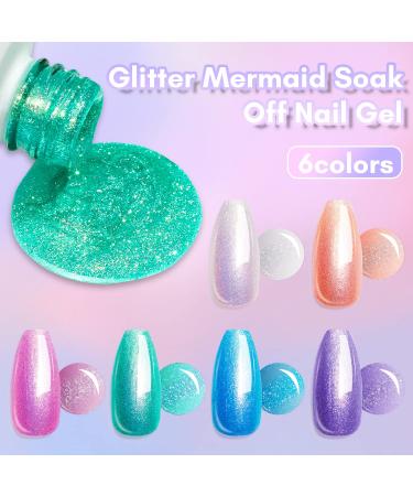 MAKARTT Glitter Pearl Gel Nail Polish Set - 6 Rainbow Colors, Summer Soak Off DIY Manicure Kit - Buy Online on GoSupps.com
