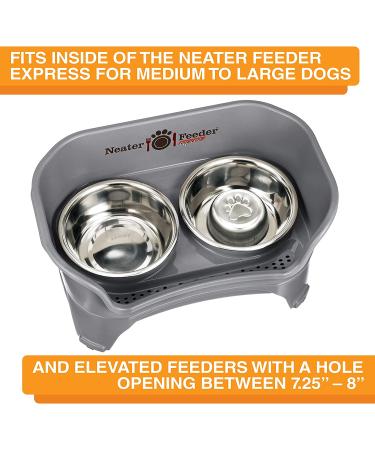 Neater Pets Slow Feed Bowl Inserts - Stainless Steel - 3 Cup Capacity - Fits 7.25-8 Opening - Buy Online on GoSupps.com