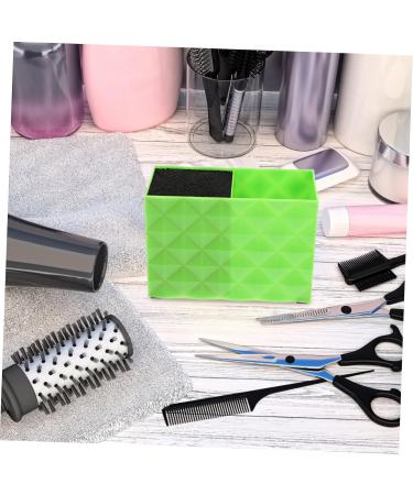 Minkissy 3-Pack Scissors Holder & Haircut Organizer | Slide-Resistant Tool Stand & Storage Box | Hairdressing Essential | 15.6x10.6cm | Gr n - Buy Online on GoSupps.com
