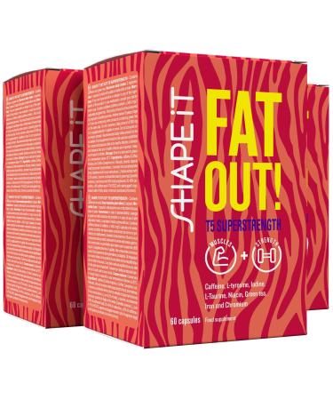 Sensilab Fat Out!T5 Superstrength - Taurin - Caffeine and Gr n Tee extract - powerful fat burner for men and women - enriched with iron iodine chrome and vitamin B3-180 capsules FAT OUT T5 Superstrasse