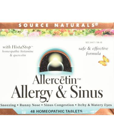 Source Naturals Allercetin Allergy & Sinus Homeopathic Tablets 48 tablets