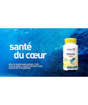 LongLife EPA&DHA Original | 3000mg Wild Fish Oil | Omega 3 990mg | 540mg EPA and 360mg DHA | Purity & Deodorized | Cardiovascular Brain & Visual Function | Gluten Free - Buy Online on GoSupps.com