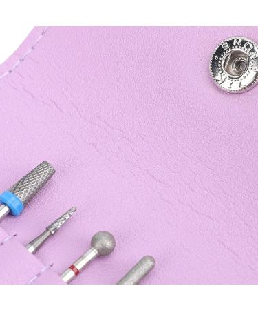 Nail Drill Bit Storage Bag Nail Polishing Bits Pouch Organizer Nail Bits Organizer Portable PU Leather for Home Salon - Buy Online on GoSupps.com