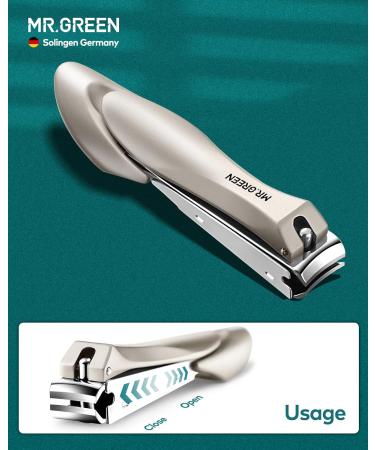 Nail Clipper with Catcher for Thick Nails - Durable Stainless Steel Small Nail Clippers for Men & Women | MR-1111 - Buy Online on GoSupps.com