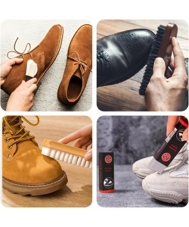 LUBOXIN 4 PCS Suede Brush for Shoes Nubuck Brush Horsehair Shoe Brush Hard-Wearing Crepe Brushes Multifunctional Nubuck Suede Cleaner Kit with Suede Eraser for Shoes Boot Leather Cleaning - Buy Online on GoSupps.com