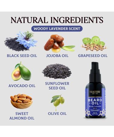 Woody Lavender Beard Oil 2.0 Fl. Oz Nourishing Beard Growth Oil for Men | Made in USA | Best Scented Beard Oil - Buy Online on GoSupps.com