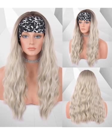 Vebonny Headband Wigs - Removable Synthetic Blonde & Ombr Brown Curly Wig | Glue-Free Shoulder Length Vebonny-153 - Buy Online on GoSupps.com