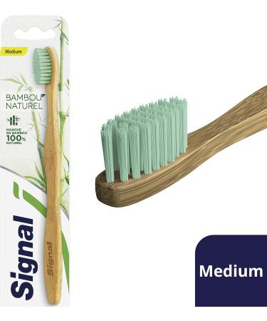 Buy Signal Bamboo Toothbrush - Natural Medium - Eco-Friendly & Sustainable - 1 Piece International Shipping - Buy Online on GoSupps.com