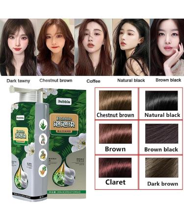 Natural Plant Bubble Hair Dye | Pure Plant Extract for Grey Hair | Black Bubble Dye Shampoo | Plant-Based Hair Color Solutions - Buy Online on GoSupps.com