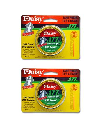 Daisy Outdoor Products 250 ct. Pointed Field Pellets 177 PDQ (Silver 4.5 mm) 2 Pack