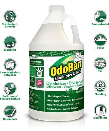 OdoBan Professional 1 Gal Eucalyptus Odor Eliminator & 1 Gal BioLaundry Enzyme Detergent - 2 Pack - Buy Online on GoSupps.com