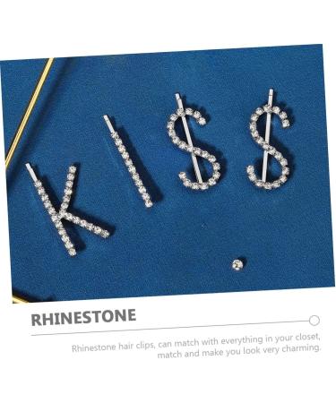 WOFASHPURET 1 Set Kiss Hairpin Sparkly Side Clip Hair Barrettes Rhinestone Headpiece for Women Glitter Hair Pin Bling Hair Clips Hair Jewels for Women Alloy Child Decorate Letter - Buy Online on GoSupps.com