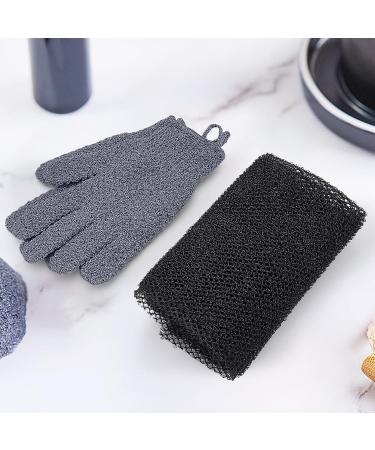Yiclick Back Scrubber Set: African Net Sponge, Exfoliating Gloves, Exfoliating Body Scrubber, Exfoliating Washcloth & Loofah Mitt for Men and Women - Buy Online on GoSupps.com