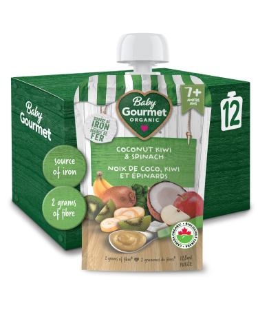 Baby Gourmet Organic Baby Food Puree Coconut Kiwi & Spinach Coconut Kiwi & Spinach 128 mL