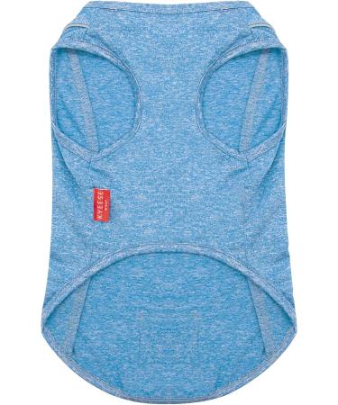 KYEESE Reflective Quick Dry Dog Shirt | Lightweight Soft Breathable Vest for Small Medium Dogs | Blue | 14 Chest - Buy Online on GoSupps.com