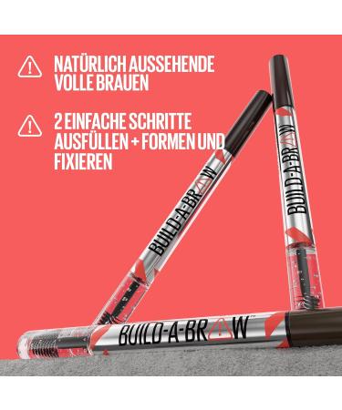 Buy Maybelline New York 2in1 Eyebrow Pencil Full & Defined Eyebrows Vegan No. 260 Deep Brown 24-Hour Hold International Shipping - Buy Online on GoSupps.com