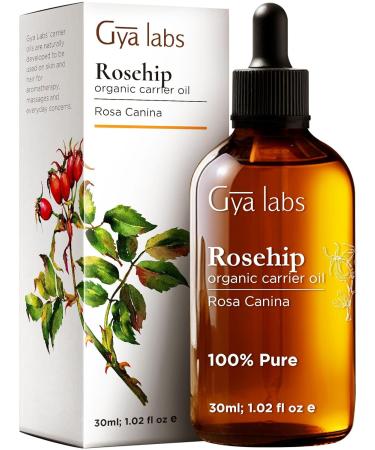 Gya Labs Rosehip Oil for Face (30ml) & Rosemary Oil for Hair (10ml) Set - Aromatherapy Grade Essential Oils Set - Buy Online on GoSupps.com
